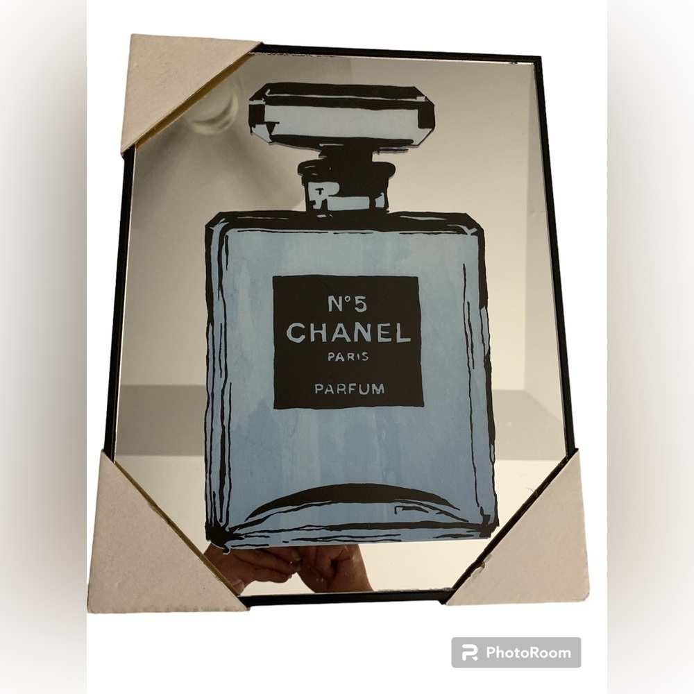 Chanel No 5 Framed Glass Art - NIP